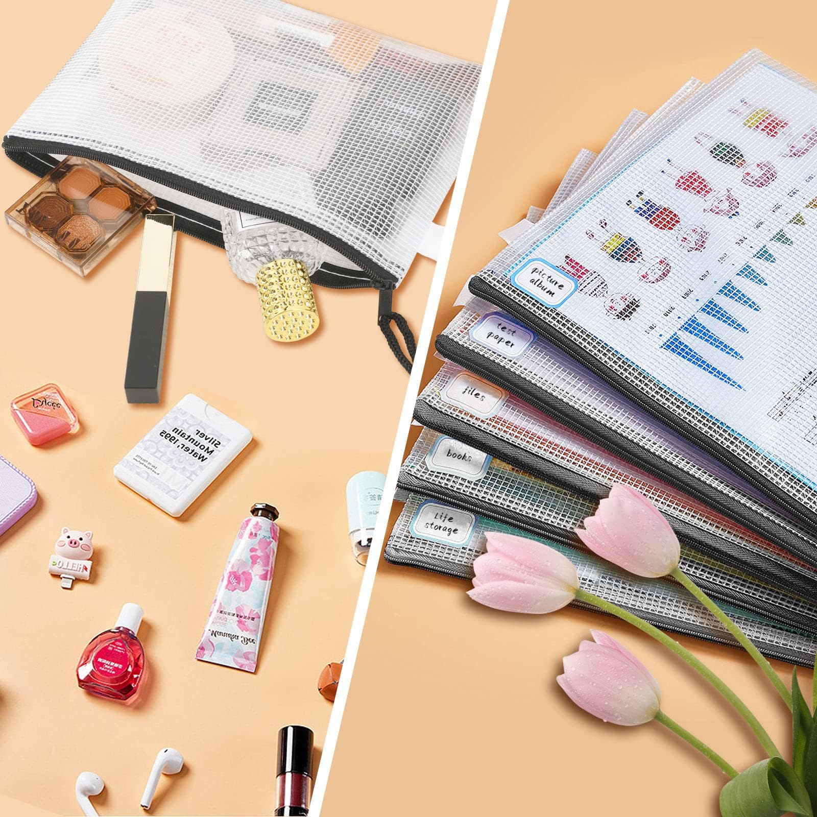 Amazon | SANNIX 20枚セット ジッパー式ファイル袋 A4 ファイル袋