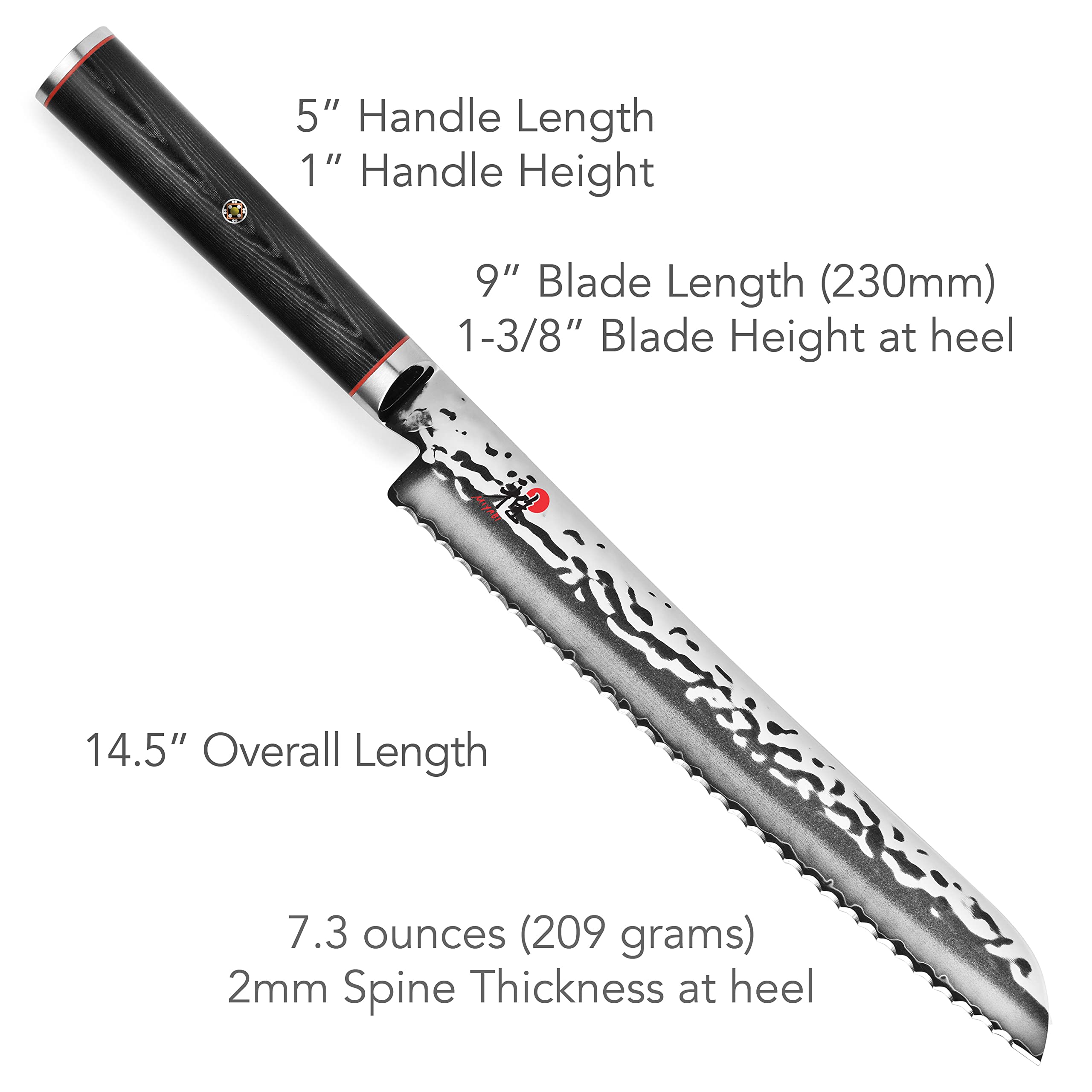 Amazon.com: Miyabi Mizu SG2 9-inch Bread Knife: Home & Kitchen