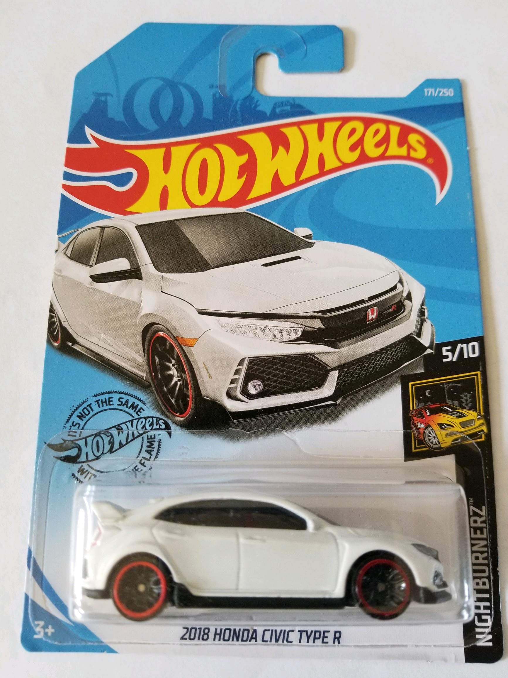 Amazon | Hot Wheels Nightburnerz 2018 Honda Civic Type R, White