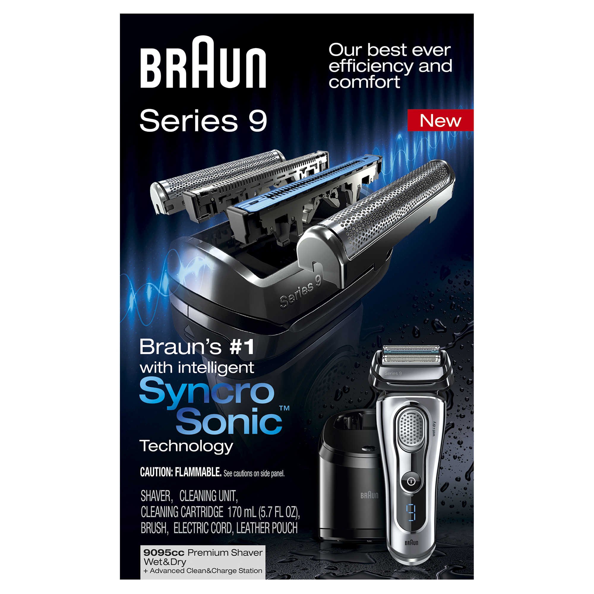 Amazon | Braun Series 9 9095cc Wet and Dry Electric Shaver with