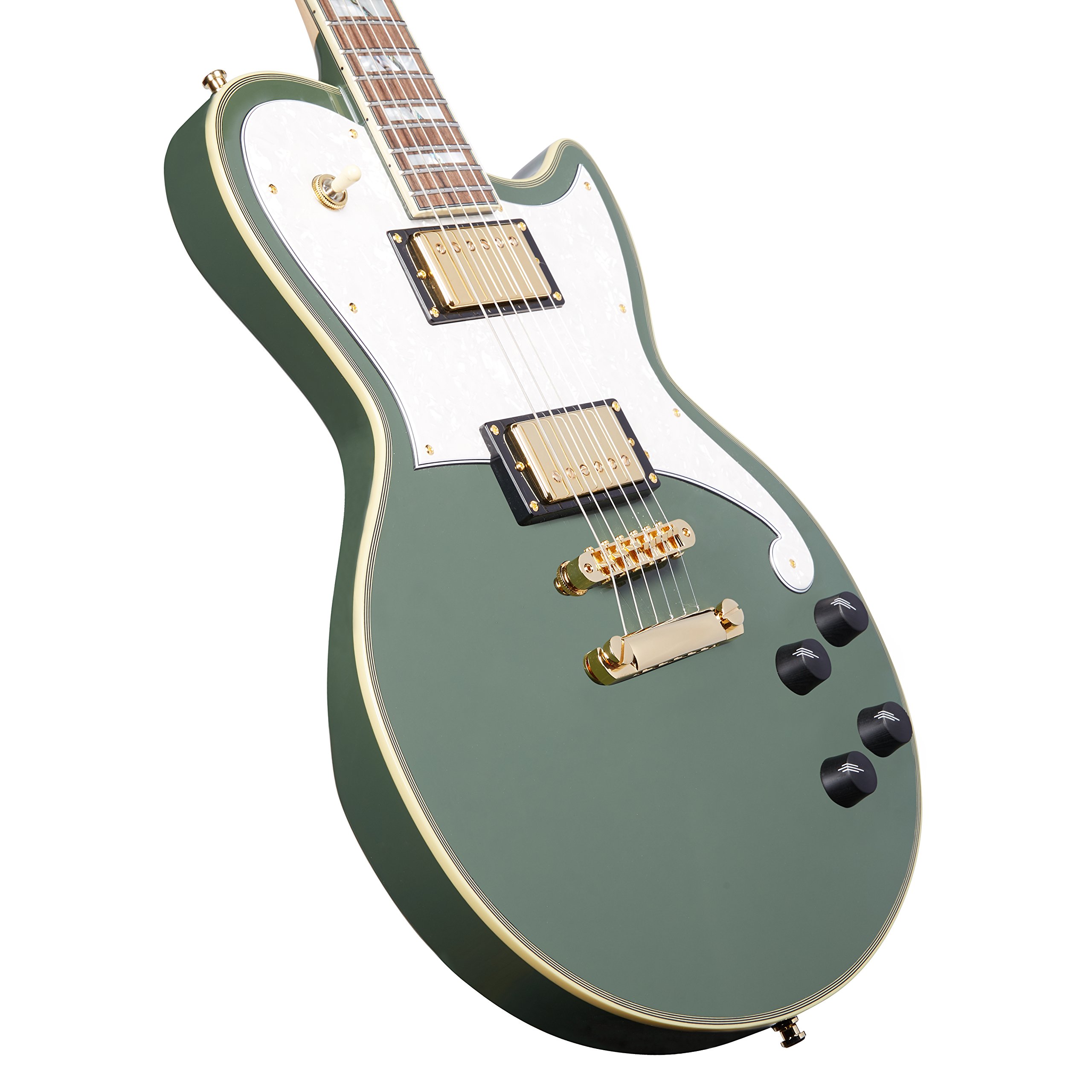 Amazon.com: D'Angelico Deluxe Atlantic Electric Guitar - Hunter