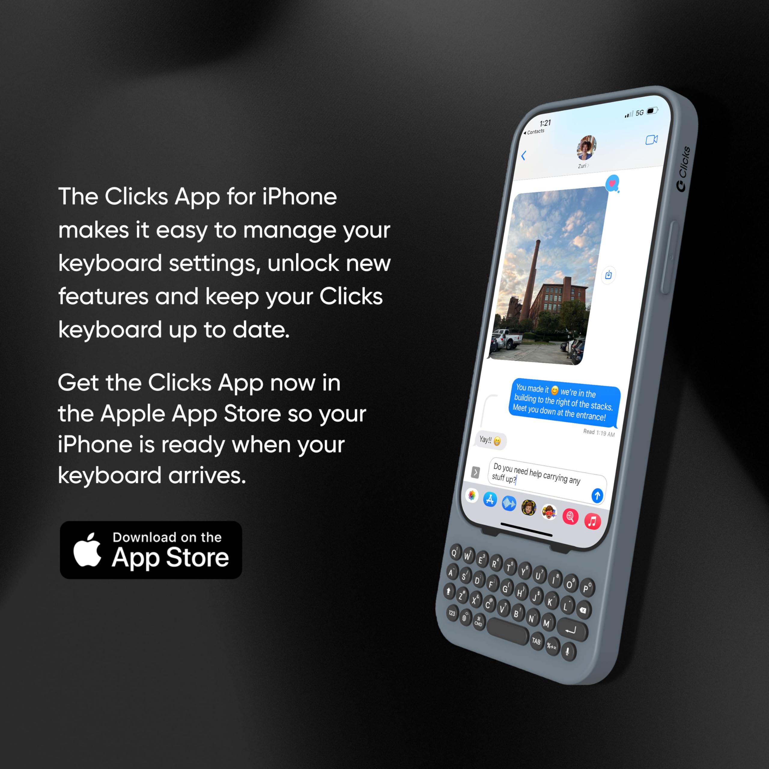 Amazon.com: Clicks Keyboard for iPhone 15 Pro Max – Keyboard Case
