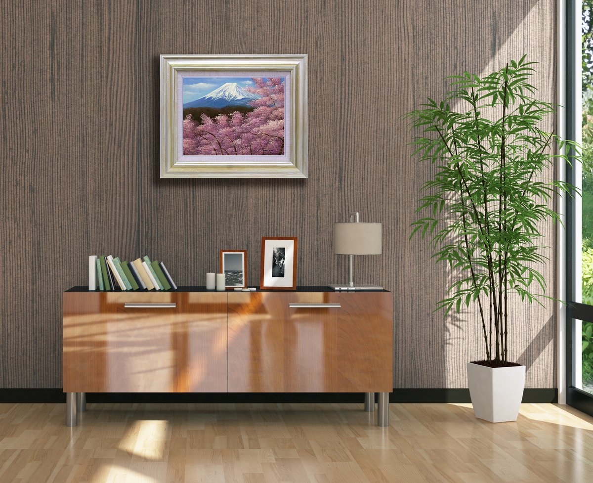 Amazon.co.jp: 手描き油絵 木村 咲 黄色い小花 F6 画家本人手描き 絵画