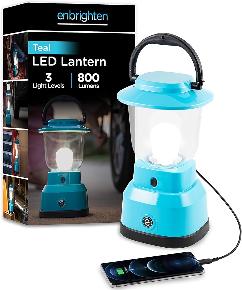 Amazon.com: Enbrighten LED Large Camping Lantern, Battery Powered