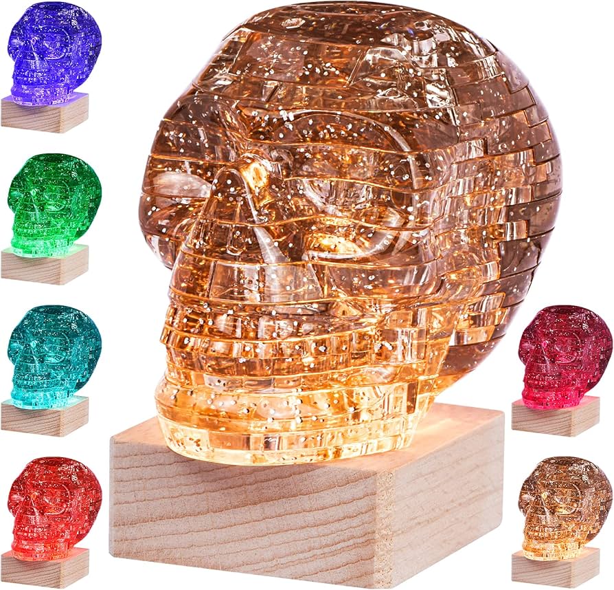 Amazon.com: 3D Skull Crystal Puzzle, Skull Assembly Brain Teaser