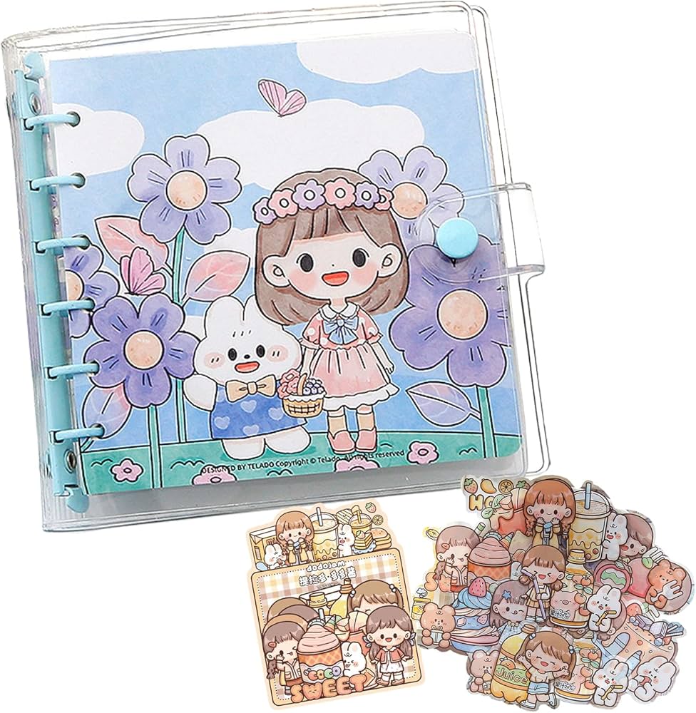 Amazon.co.jp: ミニシステム手帳 6穴バインダー クリアバインダー 韓国