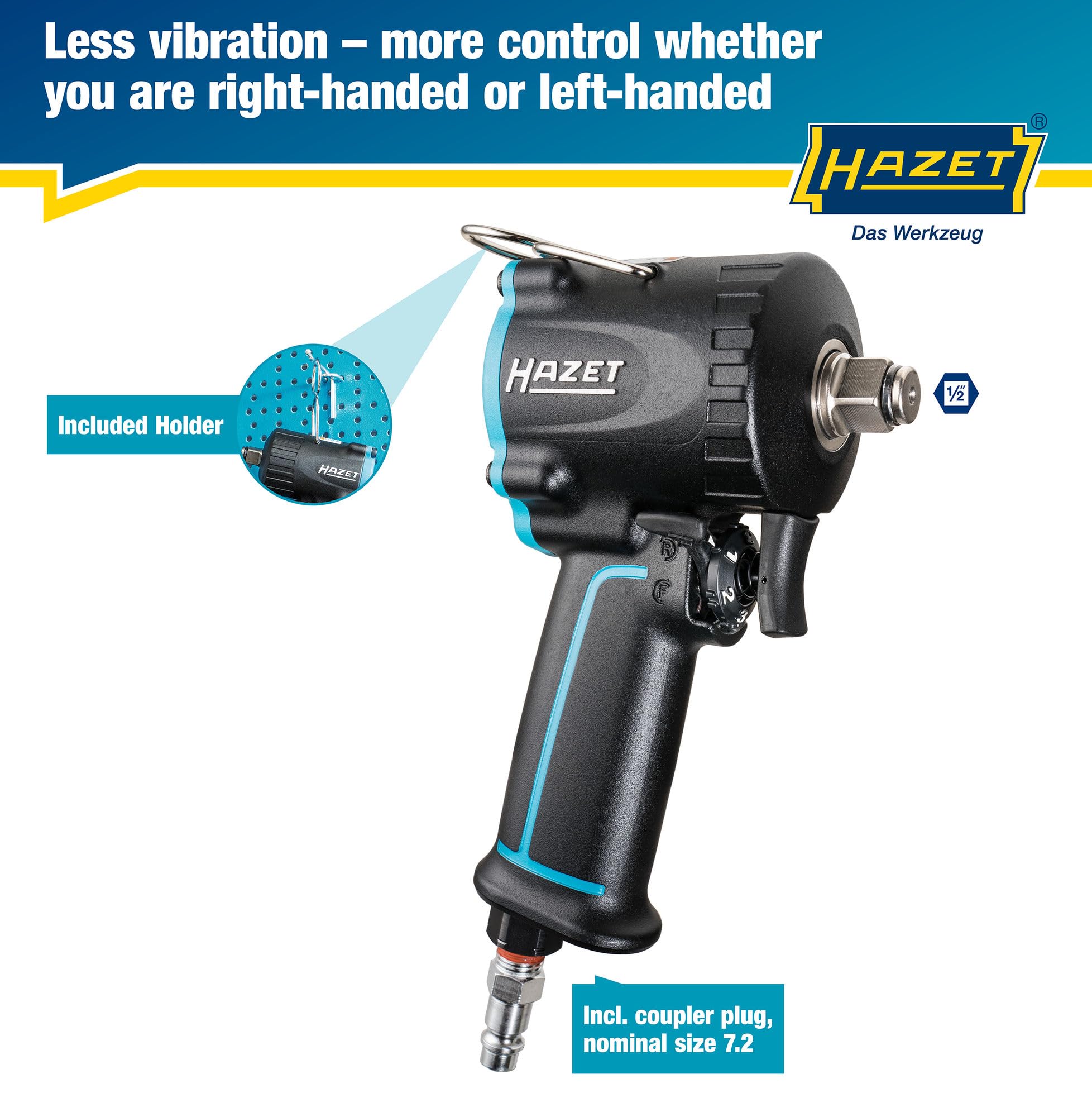 Amazon.co.jp: HAZET(ハゼット) 1/2差込 エアーインパクトレンチ 9012M