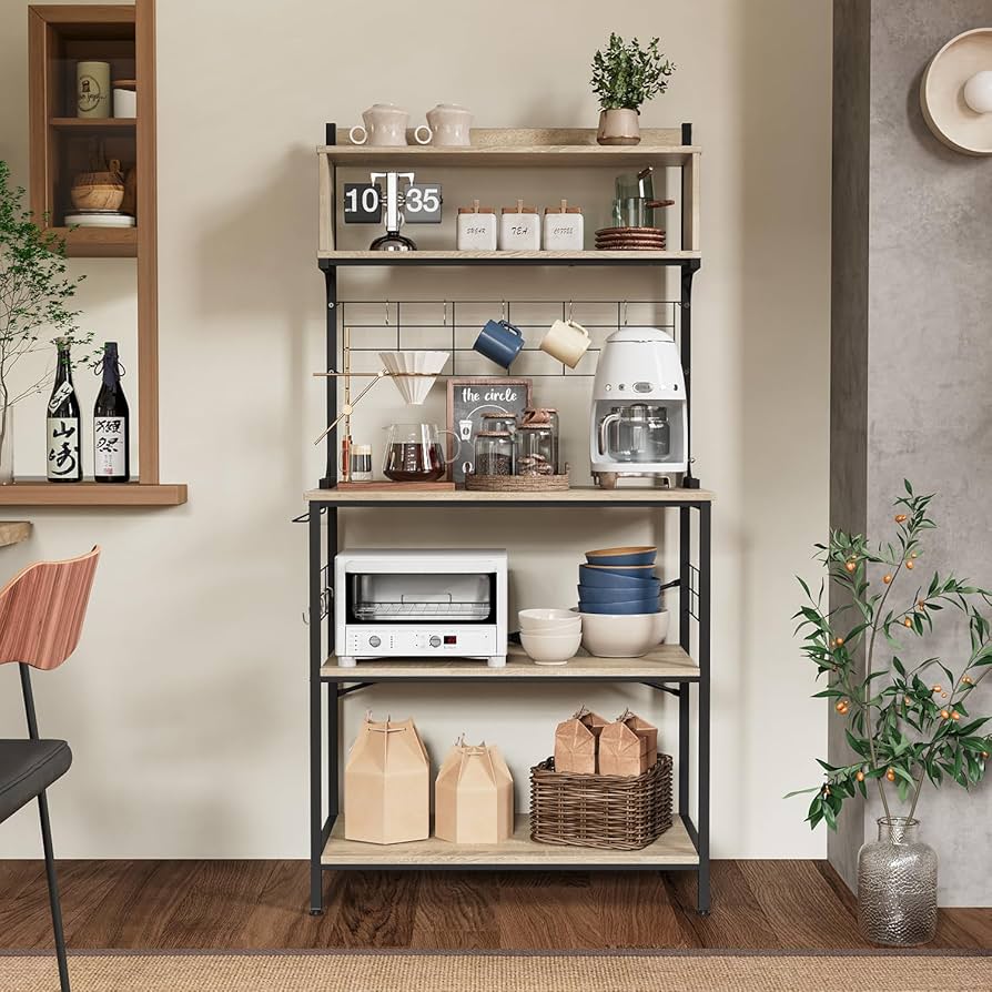 Amazon.co.jp: Bestier キッチンラック レンジ台 棚 レンジボード