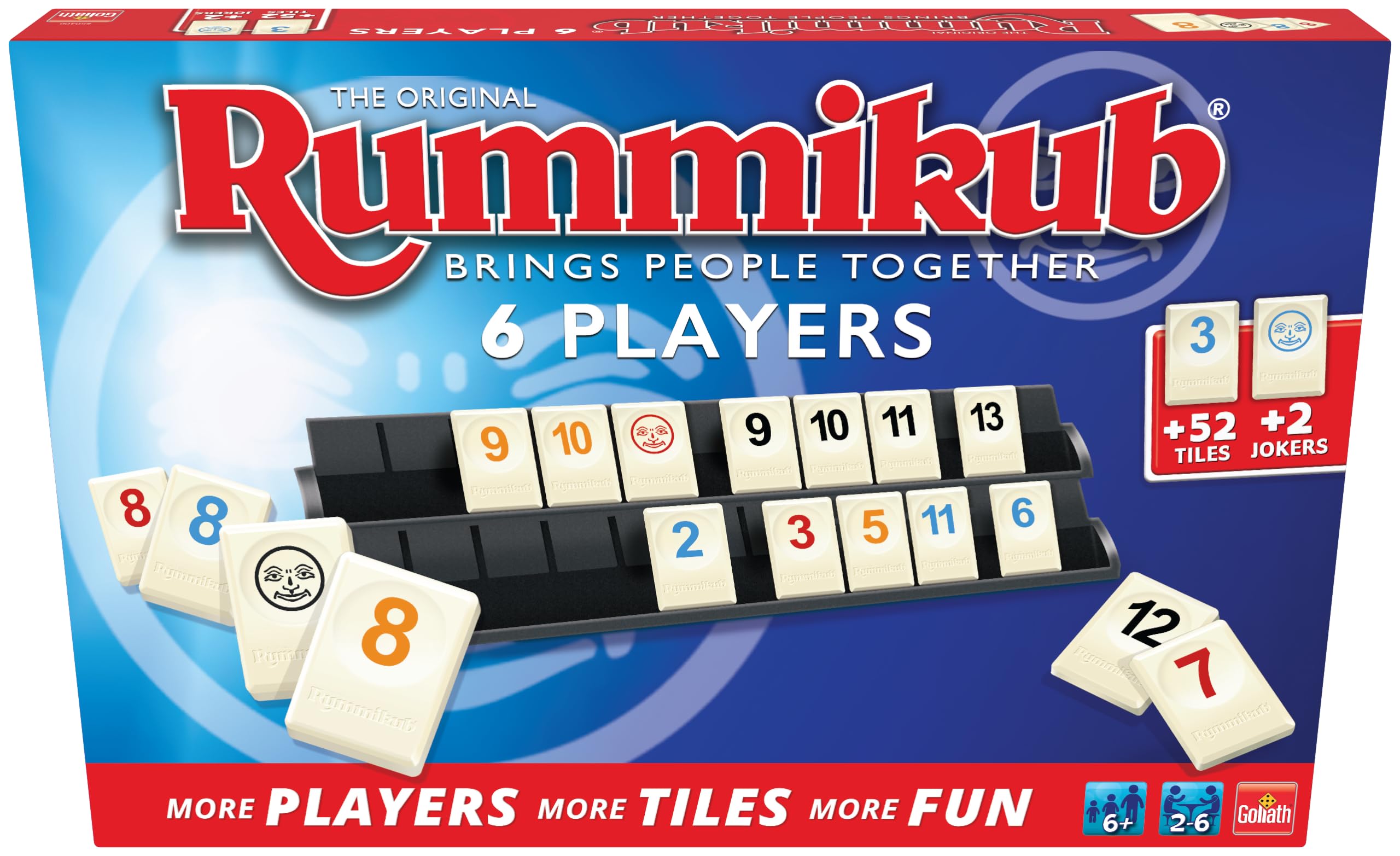 Amazon.com: Rummikub Original 6 Players, Multi-Colour (Goliath