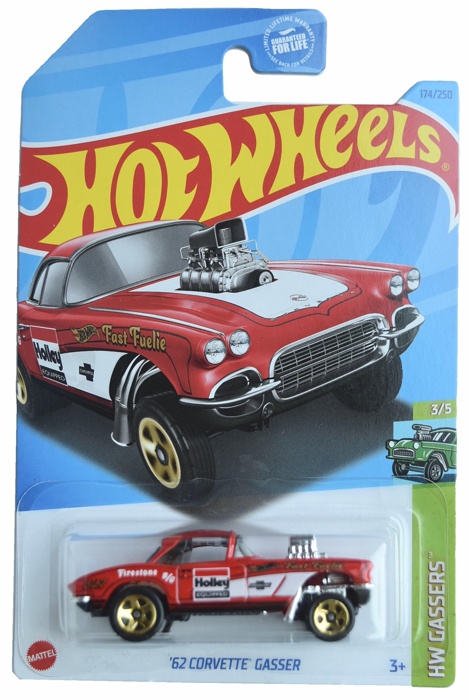 Amazon | Hot Wheels '62 Corvette Gasser, HW Gassers 3/5 [red] 174