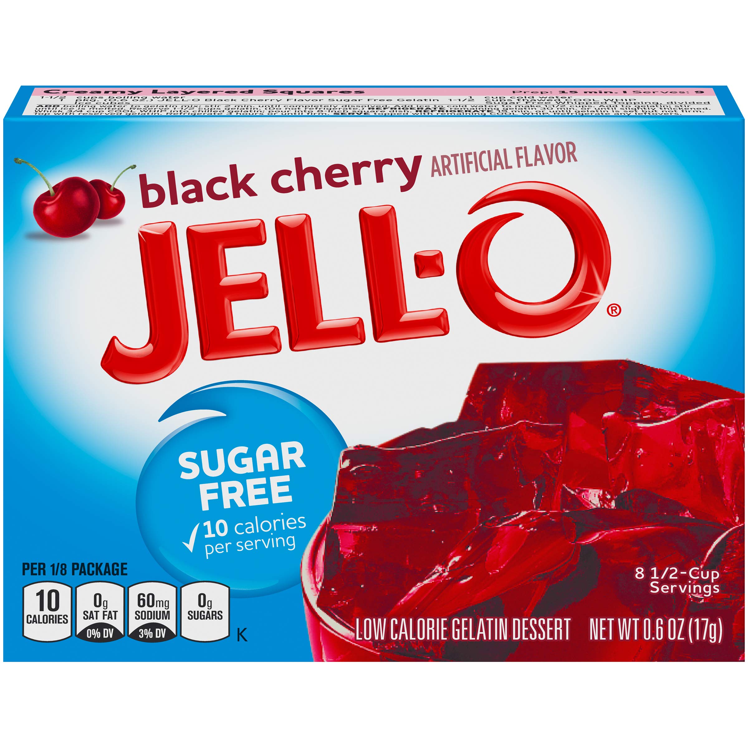 Amazon.com : Jell-O Black Cherry Gelatin Mix (0.6 Ounce Box, Pack