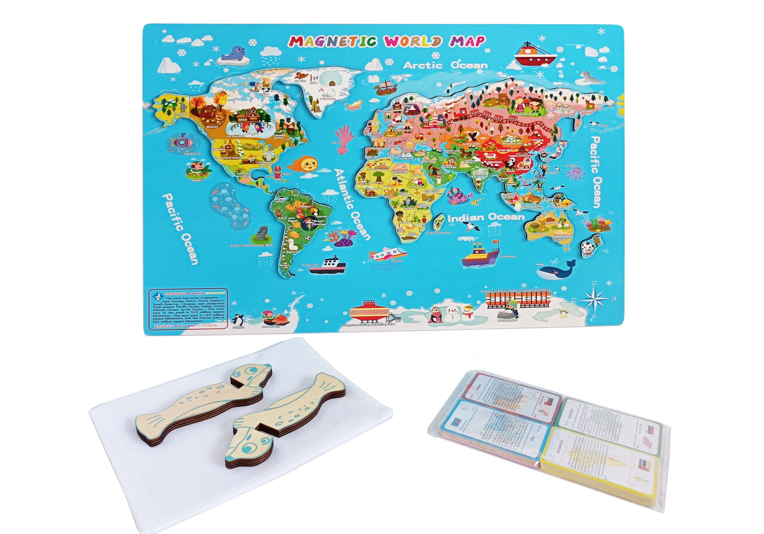 Amazon | TUCO マグネット入り 世界地図 パズル - 国と国旗 - 楽しい