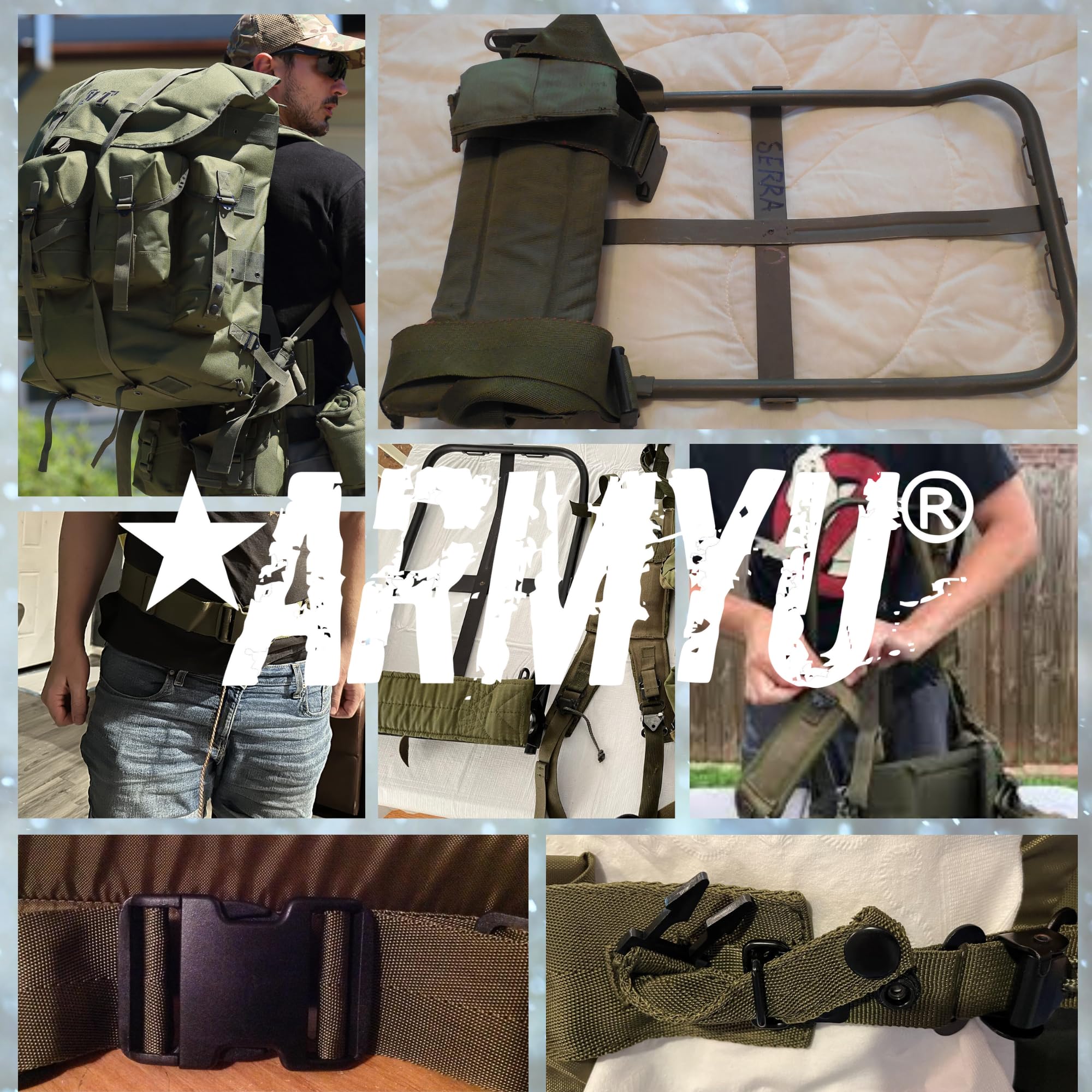 Amazon | Army Universe ブラックミリタリーアリスパックフレーム