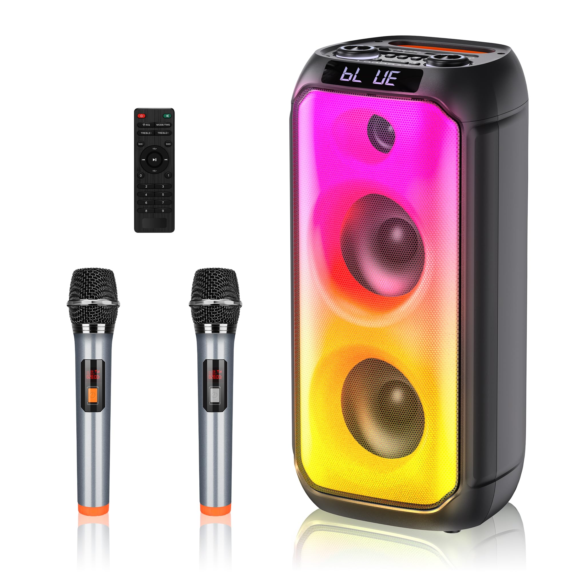 Amazon | ワイヤレスマイク スピーカーセット Bluetooth5.0対応 家庭用