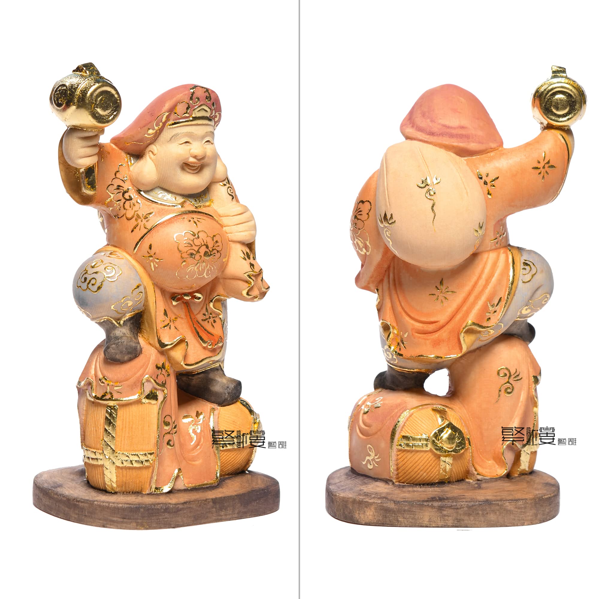 Amazon｜繁樓藝雕 大黒天 恵比寿 置物 絵 仏像 七福神 木彫り 桧木製