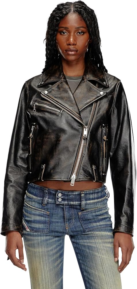 Amazon.co.jp: [Diesel] [ディーゼル] レディース レザー ライダース