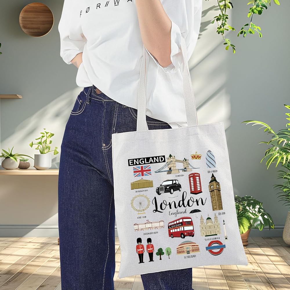 Amazon | BWKTOP ロンドンキャンバストートバッグ - ロンドンのお土産
