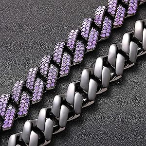 Iced Out Chains for Men Women - Miami Hip Hop Cuban Chain 17mm 18k