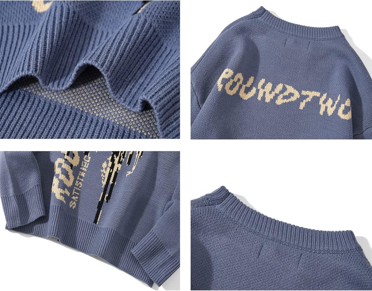 MOMEITU Hip Hop Knit Men's and Women's Sweater Harajuku Butterfly