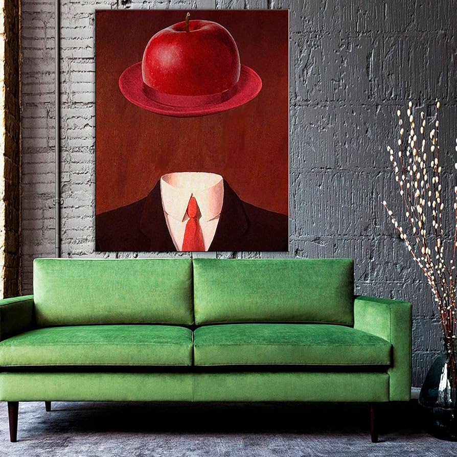 Amazon.co.jp: シュルレアリスム ルネ マグリット ポスター 赤い壁