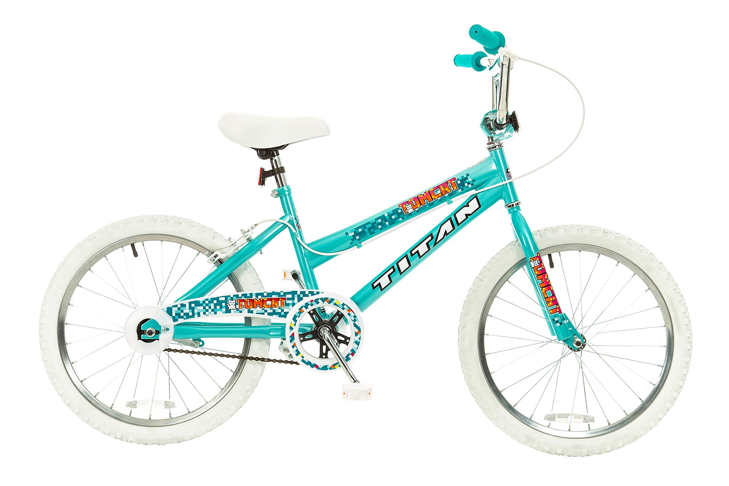 Amazon.com : Titan Tomcat 20-Inch Wheel Girls BMX Bike with Pads