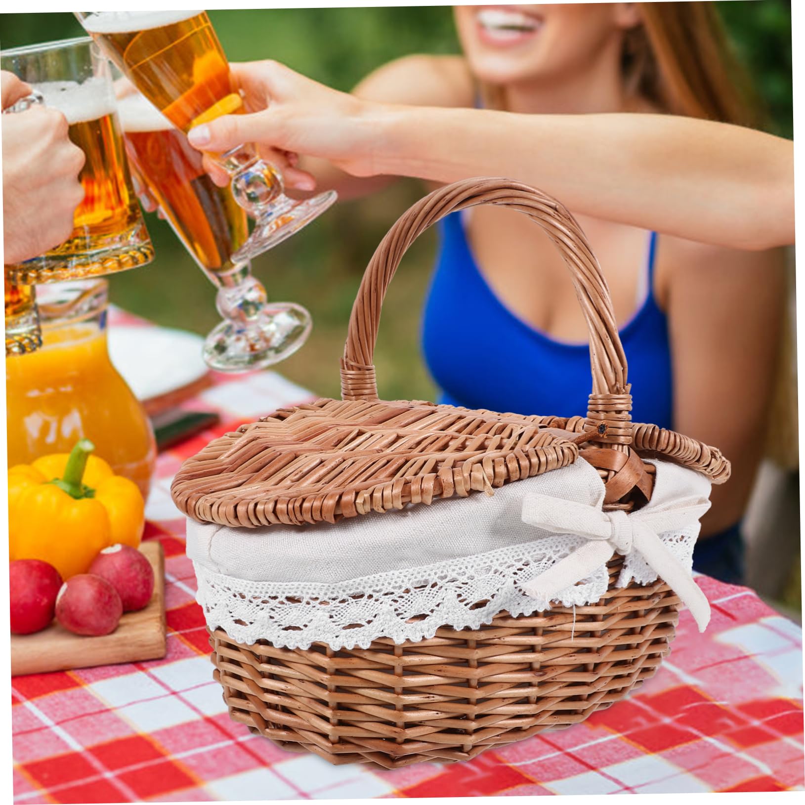 Amazon.com: INOOMP Vintage Decor Vintage Decor Wicker Picnic