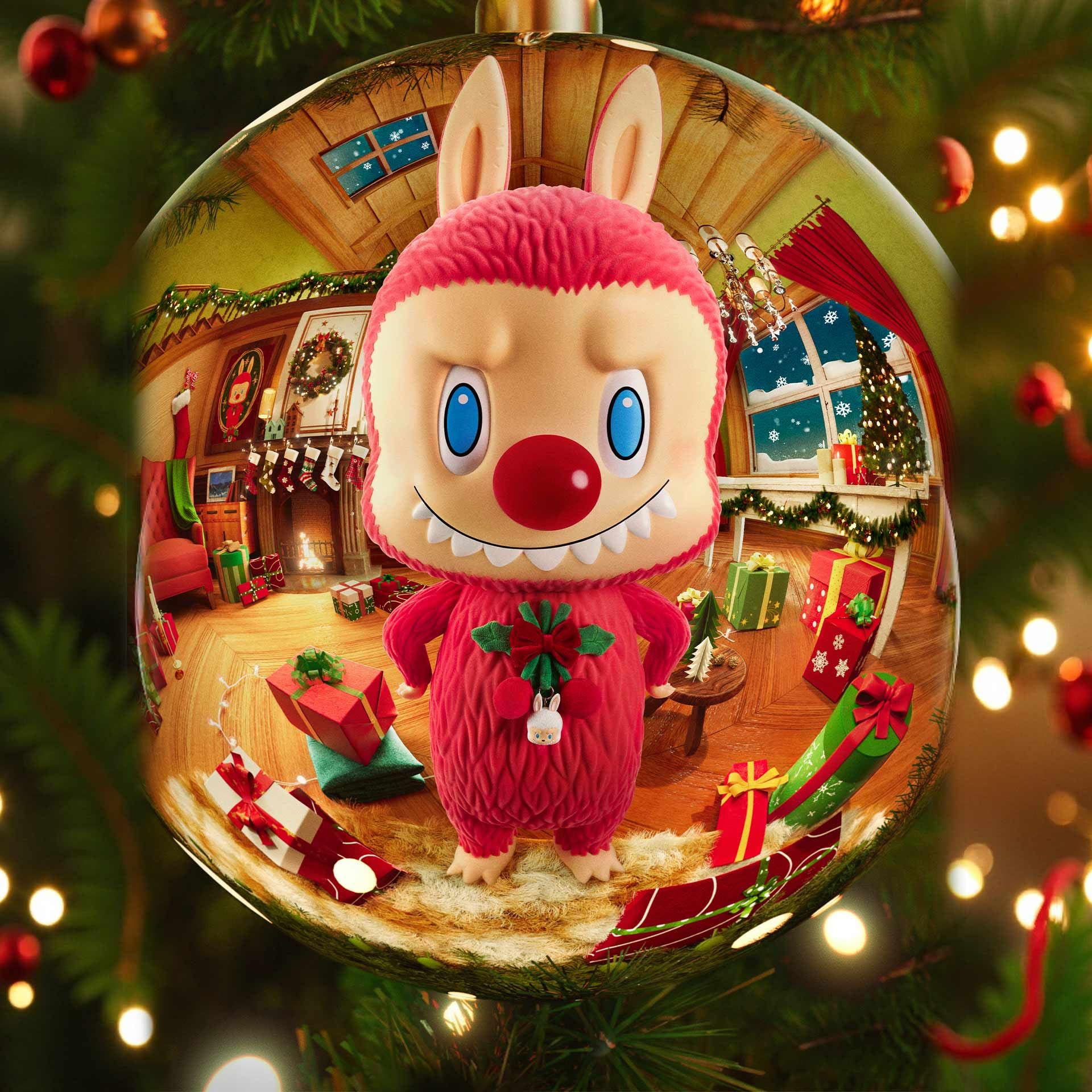 Amazon.com: POP MART MEGA LABUBU TEC 1000% Winter Holiday 31.22in