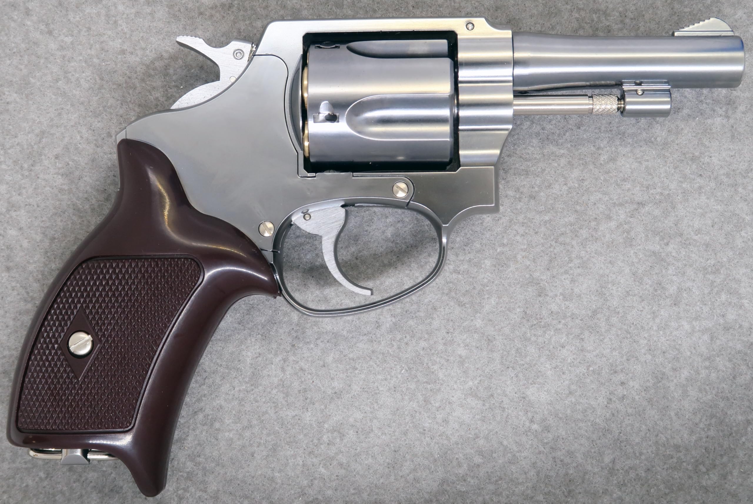 Amazon | マルシン ポリスリボルバー 77ミリ銃身 シルバーABS プラグ