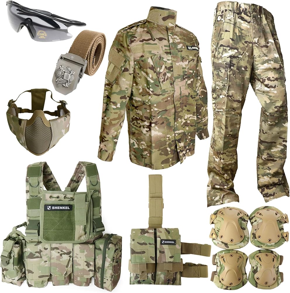 Amazon.co.jp: [SHENKEL] シェンケル 8点セット BDU マルチカム XS