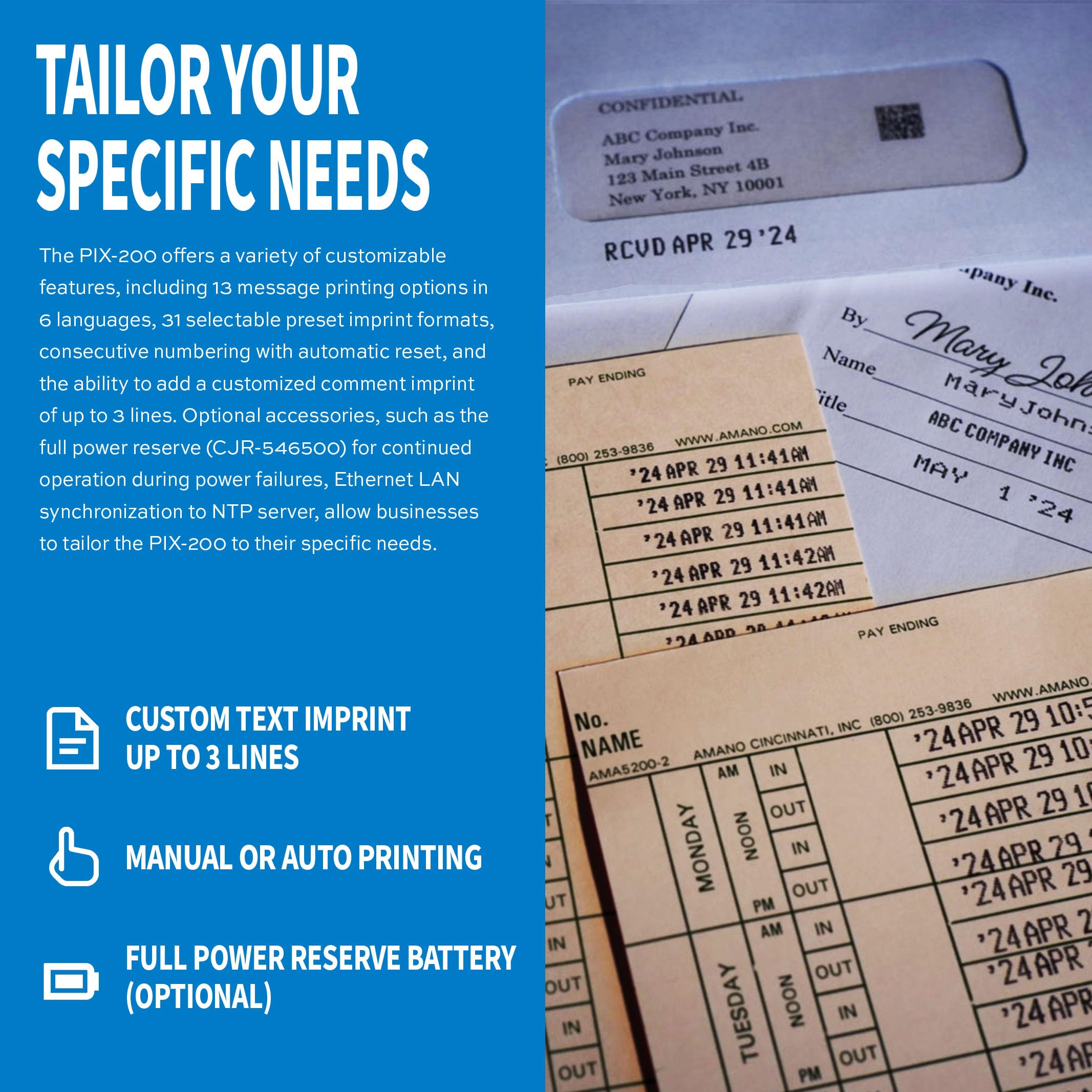 Amazon.co.jp: アマノ タイムスタンプ PIX-200 : 文房具・オフィス用品