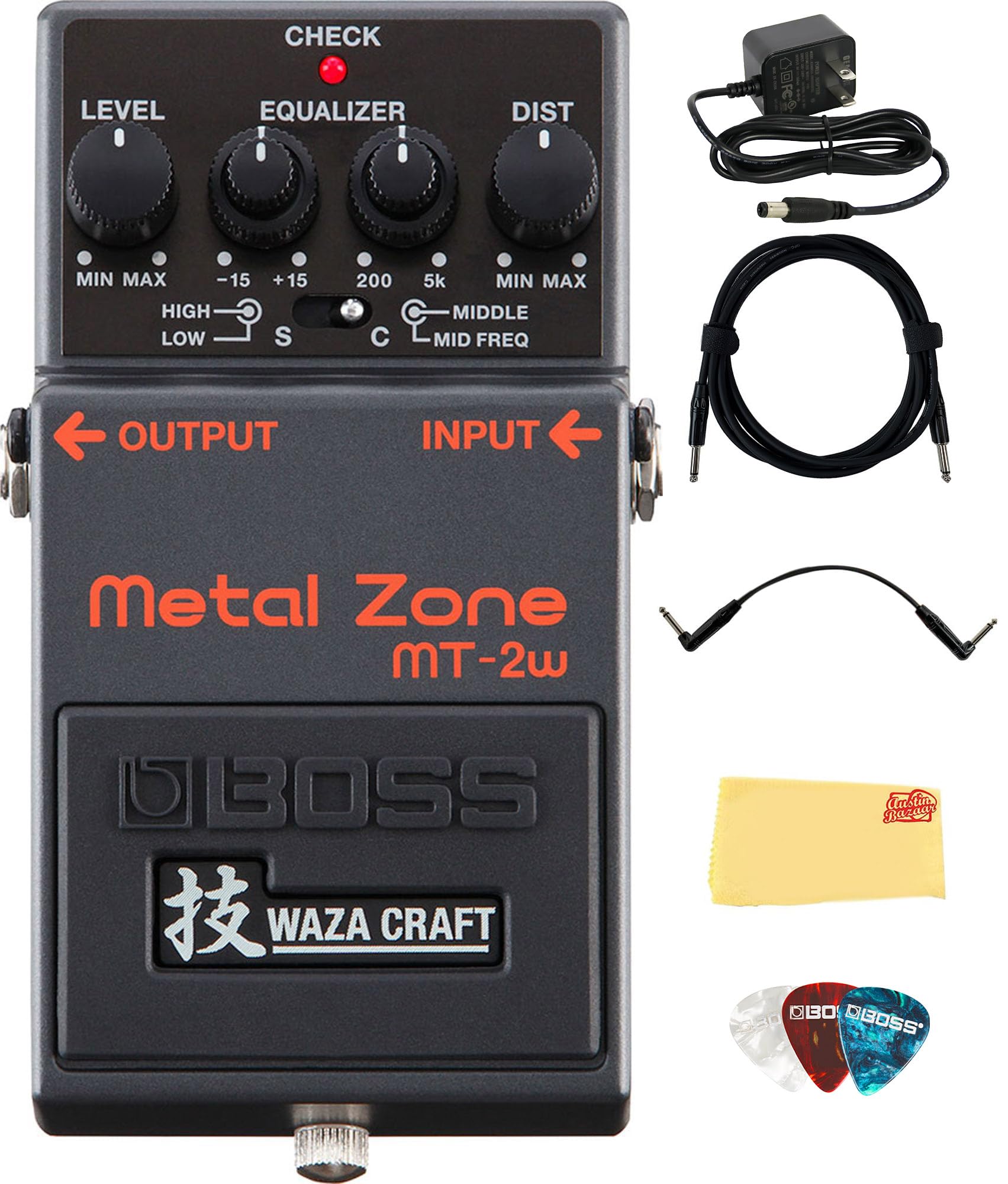 Amazon.com: Boss MT-2W Metal Zone WAZA Distortion Guitar Pedal