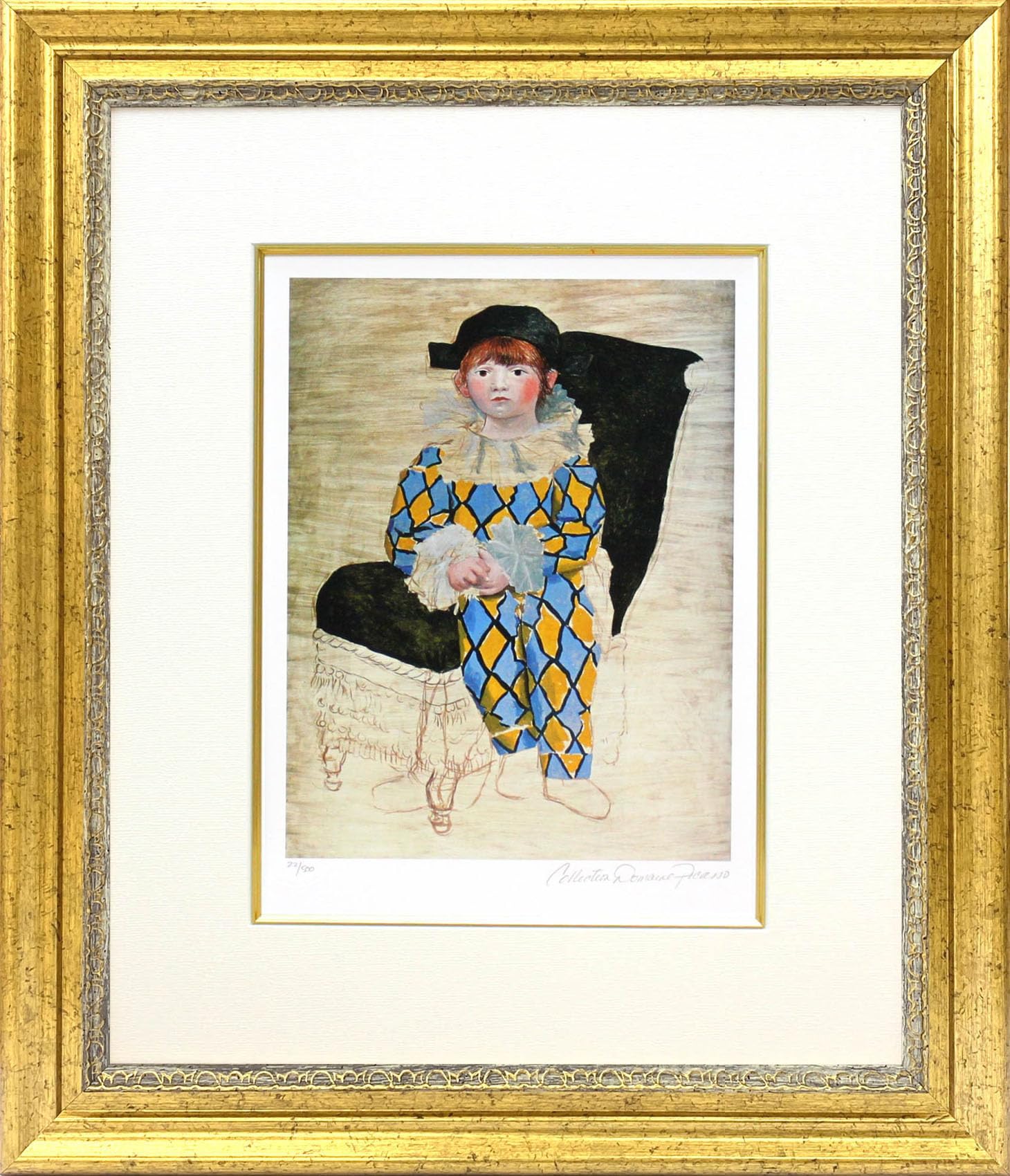 Amazon.co.jp: アートショップ フォームス パブロ ピカソ「道化師に扮