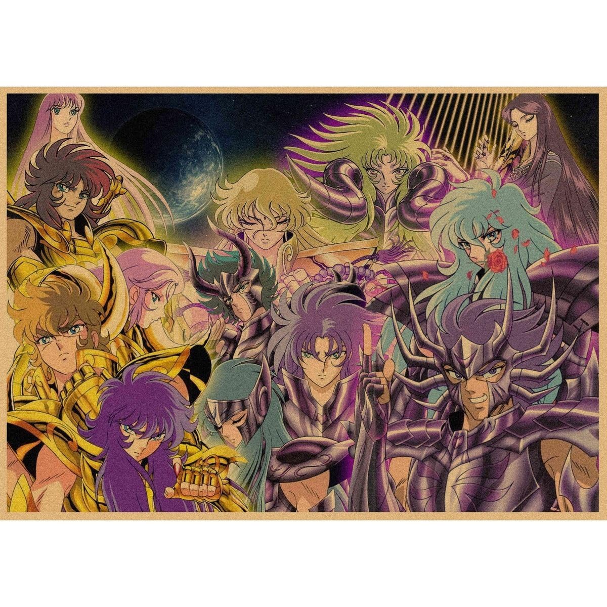 Amazon.co.jp: 聖闘士星矢 ポスター セット クラフト紙 写真 壁紙 壁