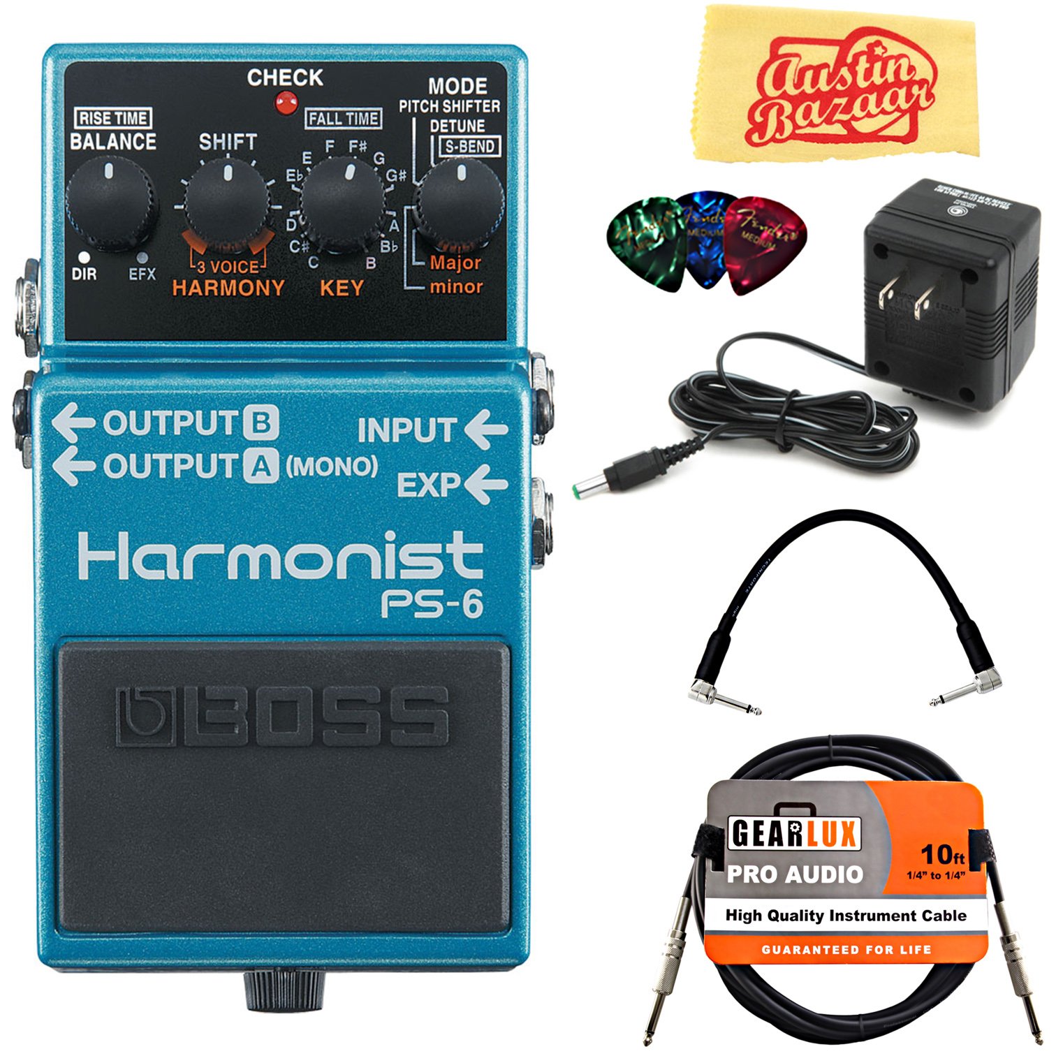 Pedal Boss PS-6 Azul Para Guitarra Com Efeito Harmonist | Amazon