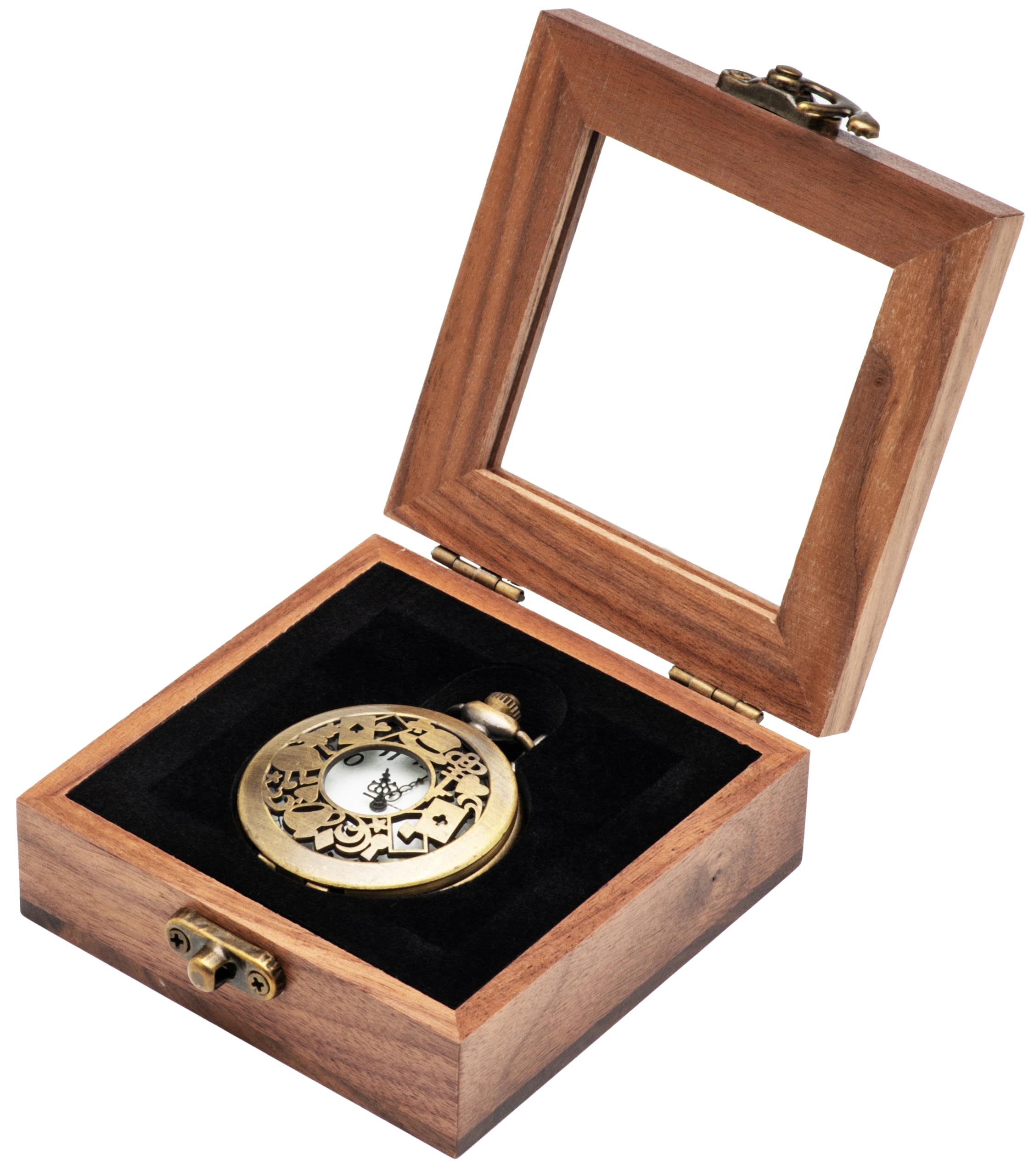 Amazon.com: COSISO Walnut Wood Portable Single Pocket Watch Box
