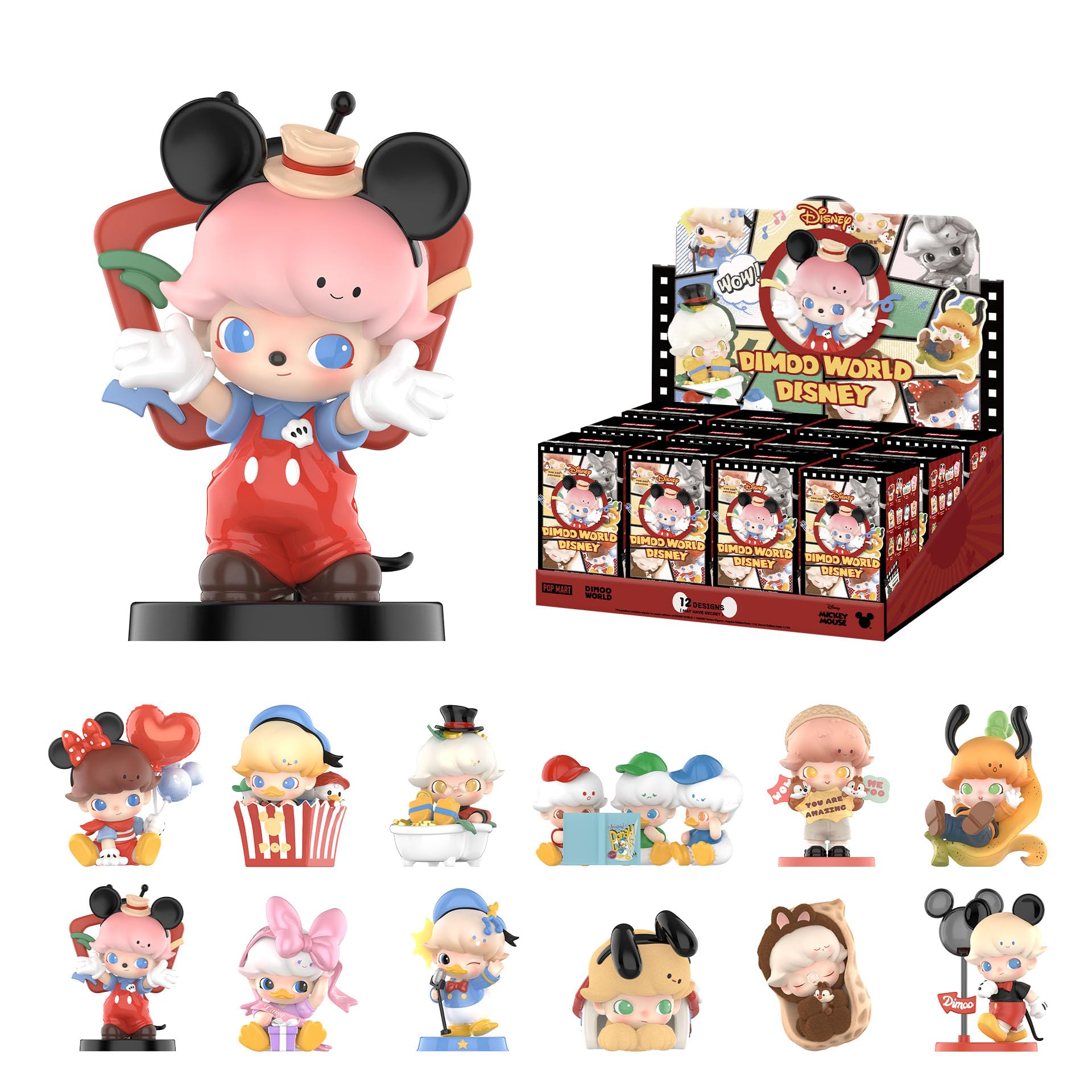 Amazon.com: POP MART DIMOO World × Disney Series Figures, 12PCs