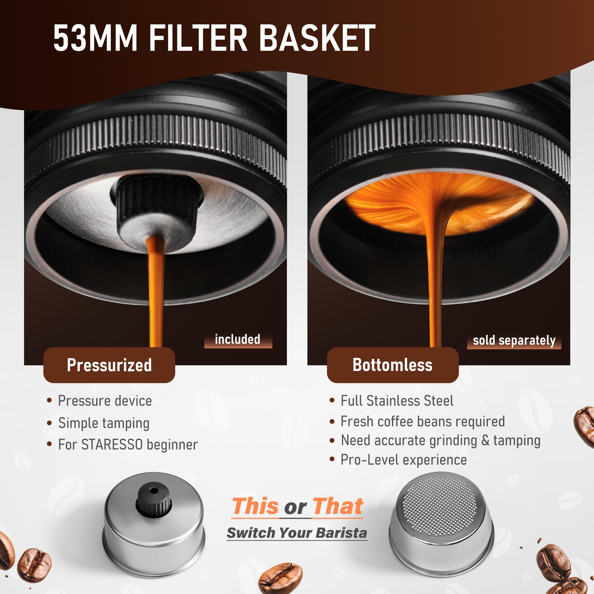 Amazon | STARESSO ポータブルエスプレッソメーカー スペシャリティ