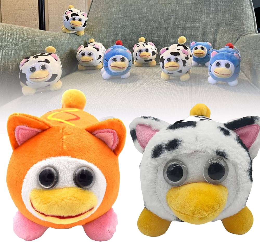 Buy 10.6in Peepy Cow Plush,2Pcs Cute Cartoon Corndog Peepy Soft