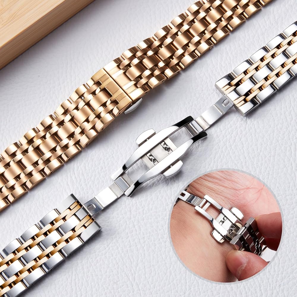 Amazon.co.jp: [BINLUN] ステンレススチール 時計バンド 高級 交換用