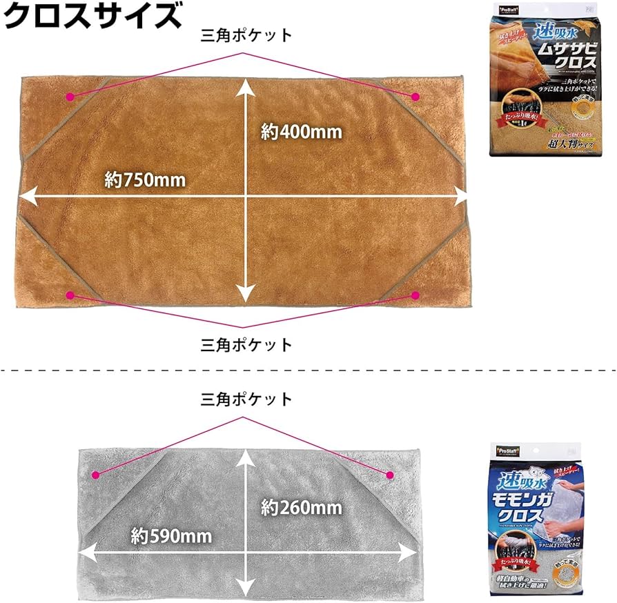 Amazon | プロスタッフ(Prostaff) 洗車用品 吸水クロス 速吸水モモンガ