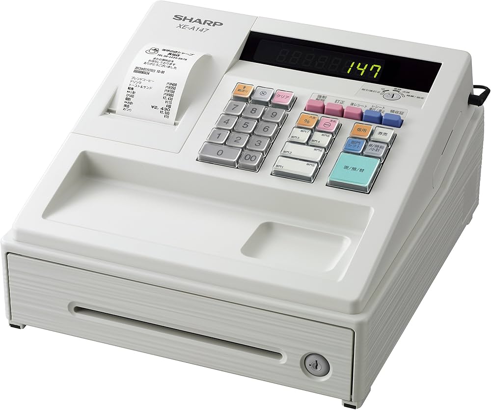 Amazon.co.jp: Sharp XE-A147-W Electronic Register, 8 Sections