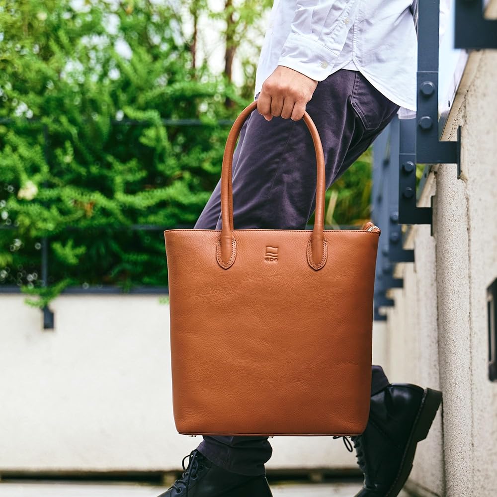Amazon | [epe] トートバッグ メンズ 縦型 本革 A4 大容量 レザー