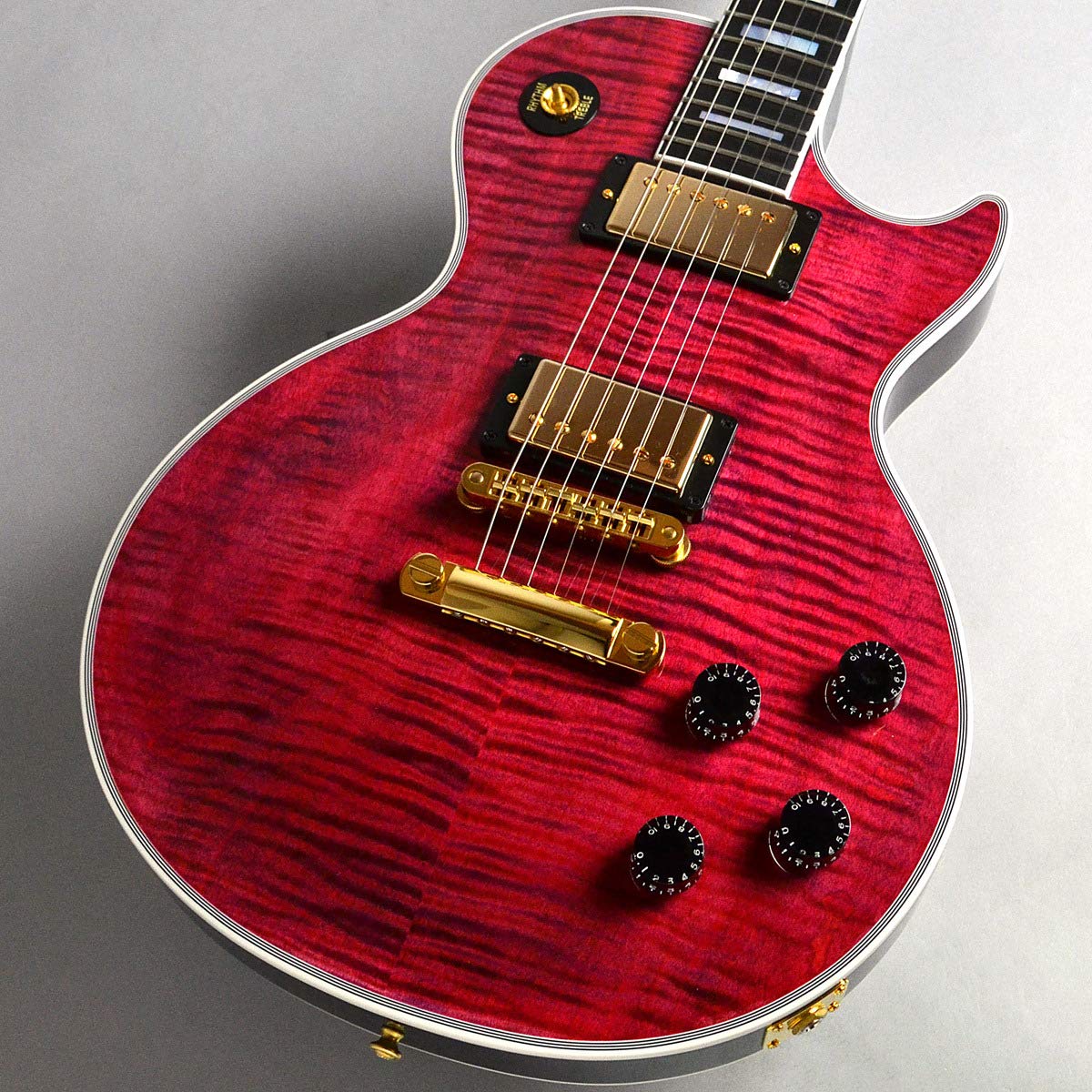 Amazon | Gibson Custom Shop Les Paul Custom Figured M2M/Neon Red