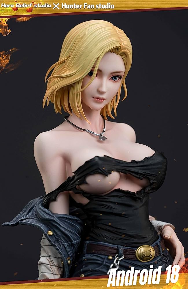 Amazon.co.jp: 人造人間18号 フィギュア 1/4スケール 塗装済み完成品