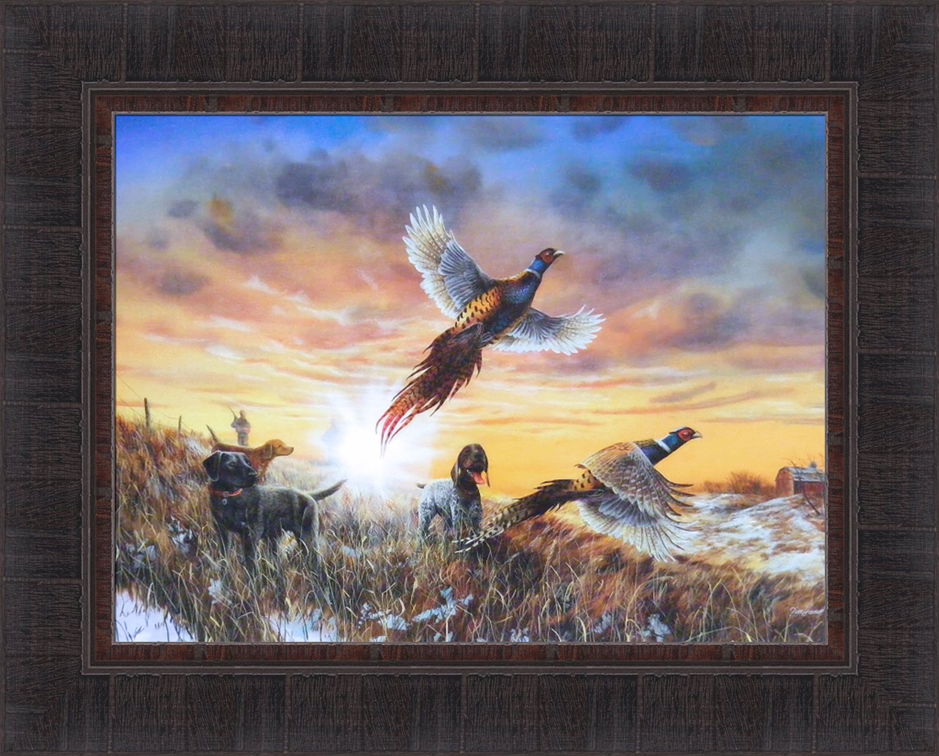 Amazon.com: Opening Day by Jim Hansel 17x21 Pheasants Hunting Dogs