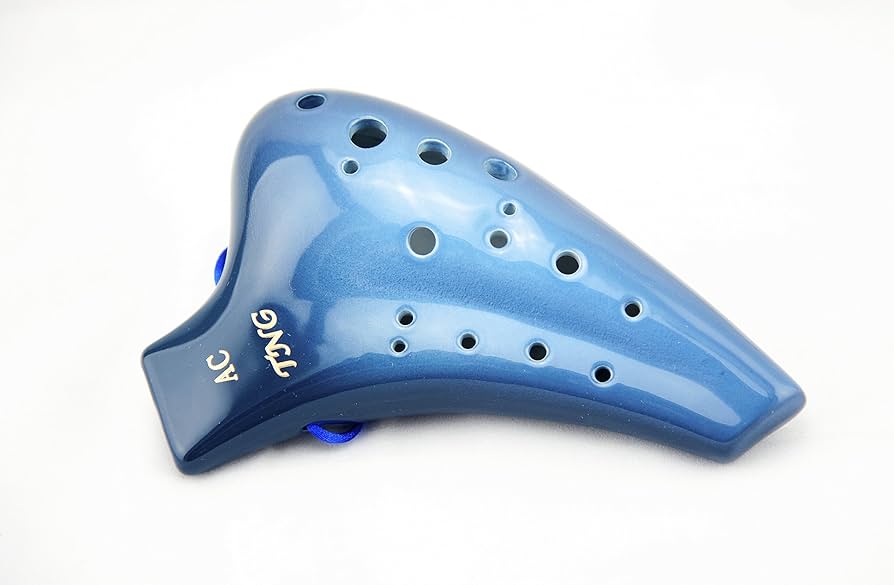 Amazon | TNG オカリナ 楽器 [ ダブル/アルト/ブルー ] 高級 C調 AC