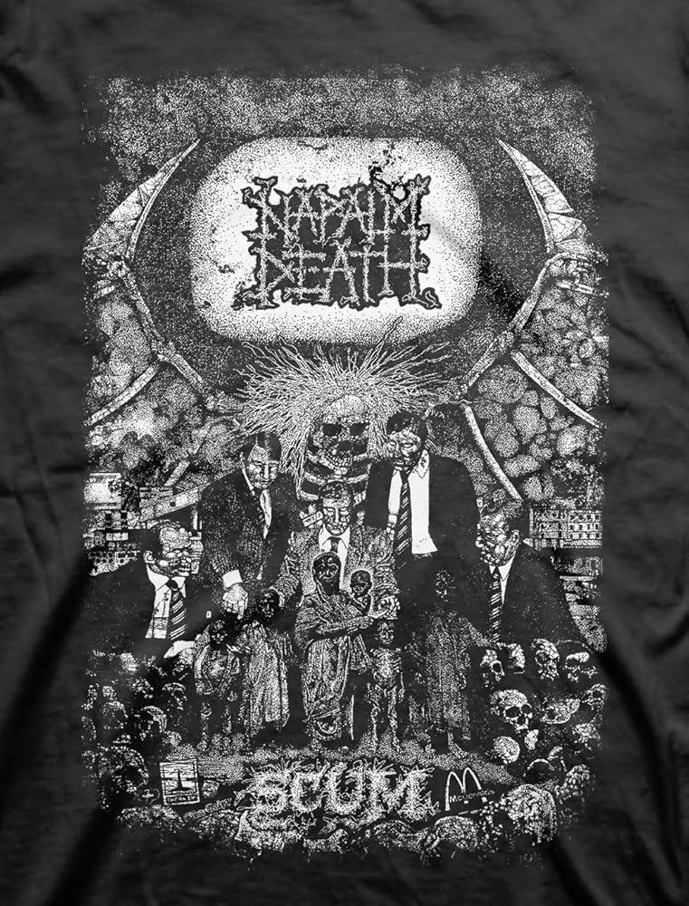 Amazon.com: 2Bhip Napalm Death Band Scum Vintage Mens Metal Short