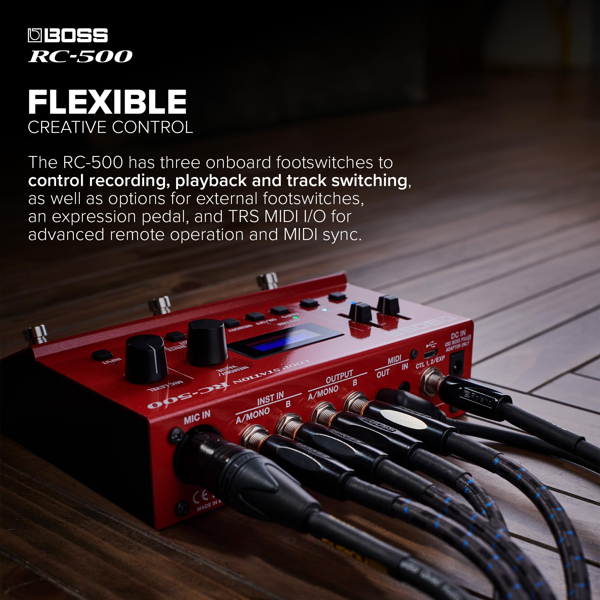 Amazon.com: BOSS RC-500 Loop Station | Advanced Two-Track Looper