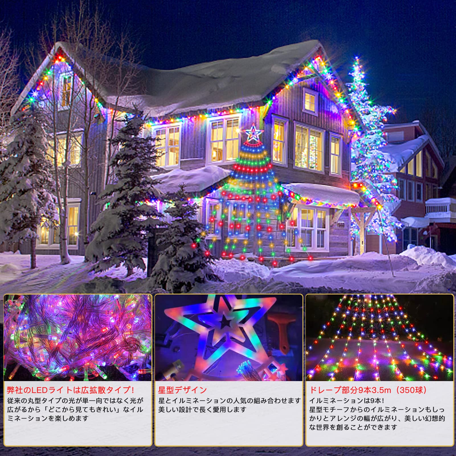 Amazon.co.jp: イルミネーションライト 屋外 ソーラー Setiepp