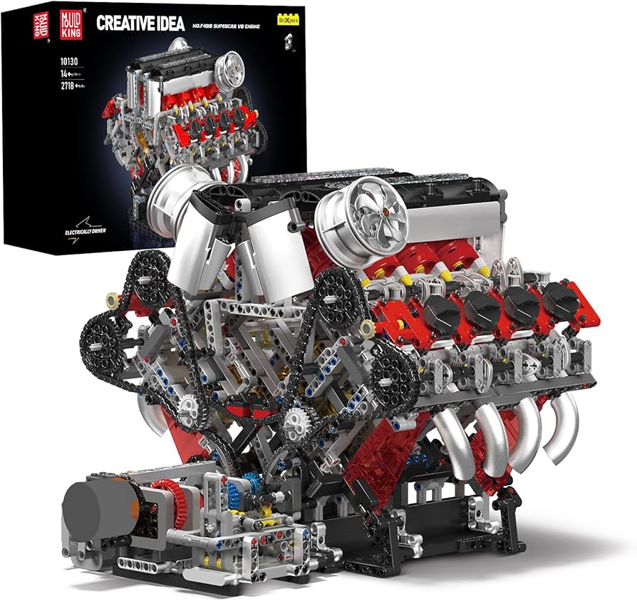Amazon.com: Mould King V8 Engine Building Blocks Sets, V8 Engine